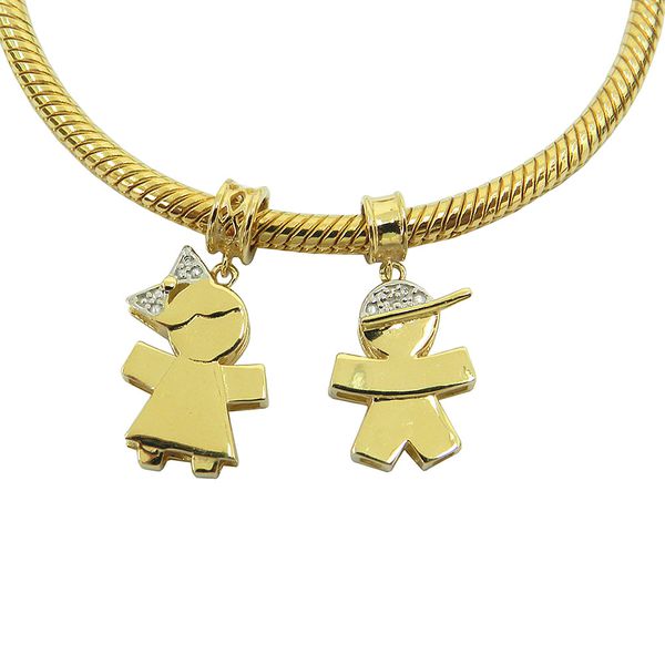 Pingente de ouro 18k Menino Pandora