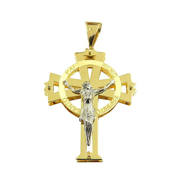 Pingente Crucifixo de Ouro 18k Grande