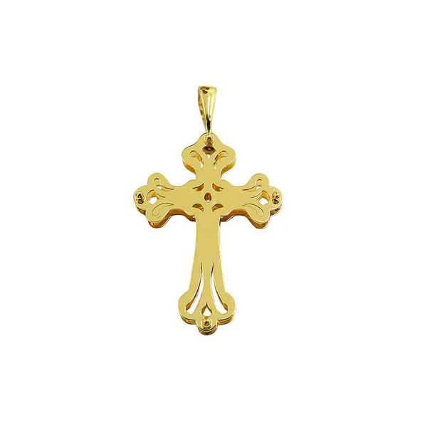 Pingente Crucifixo Vazado de Ouro 18k