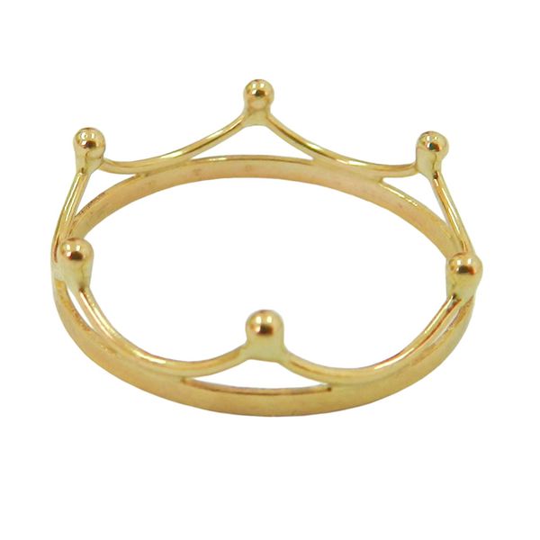 Lindo Anel Feminino Coroa em ouro 18k 750 