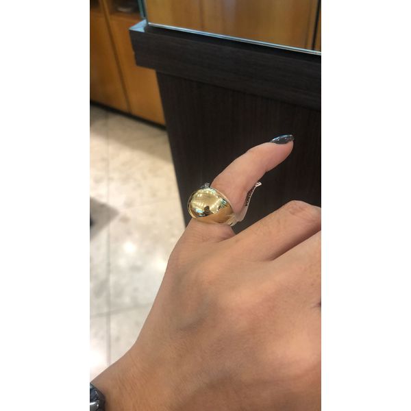 Anel em Ouro 18k 750 Linha Boje Largo para Medinho 