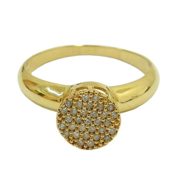 Anel de Ouro 18k Chuveiro Diamantes 