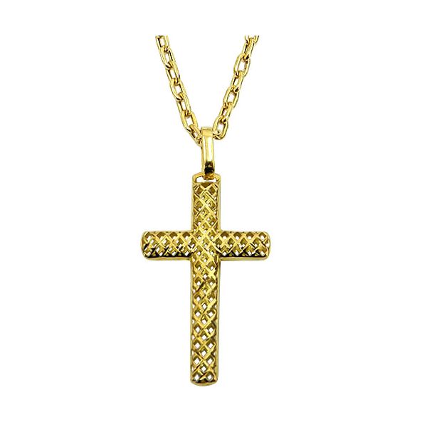 Crucifixo em ouro 18k Vazado com 2.3g 41.5mm