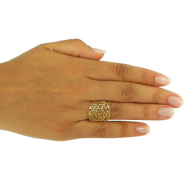 Anel Largo em ouro 18k 0,750