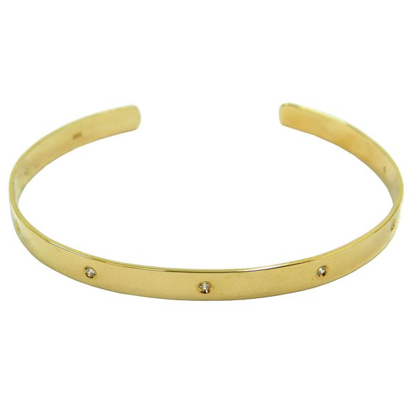 Bracelete de ouro 18k Maciço com 7.1g largura 5.0mm