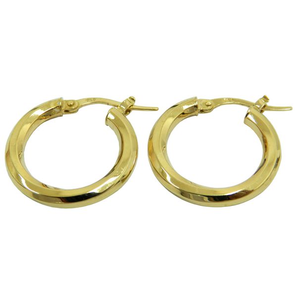 Argola de Ouro 18k Levemente Torcida 21.0mm