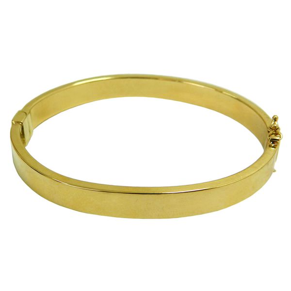 Bracelete de Ouro 18k Retangular com travas e 6.10mm