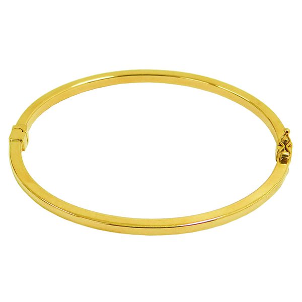 Bracelete em Ouro 18k Fio Retangular com Travas