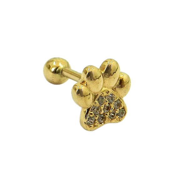 Piercing Orelha em Ouro 18k Tragus Patinha