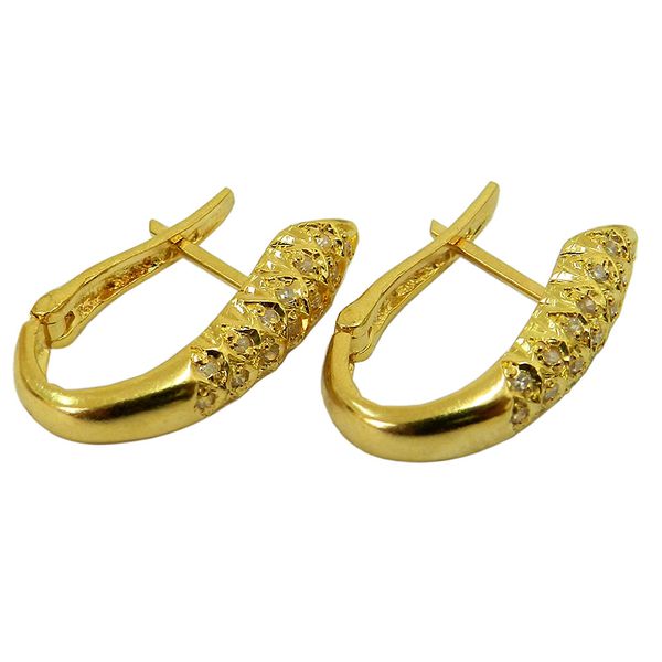 Brinco de Argola Banana Ouro 18k