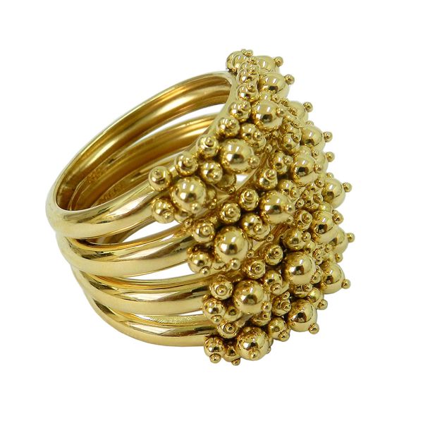 Anel Floral em Ouro 18K Largo