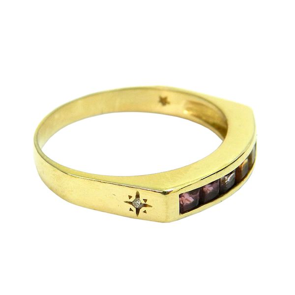 Anel de Ouro 18k Feminino com Pedras Brasileiras