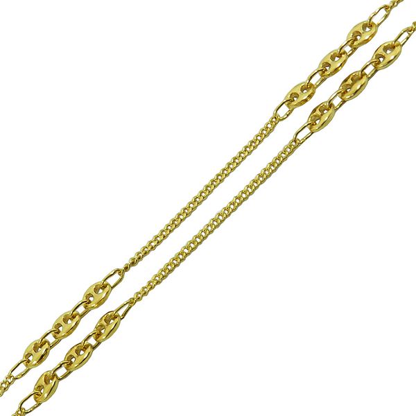 Corrente de ouro 18k Grumet e Gucci 80cm