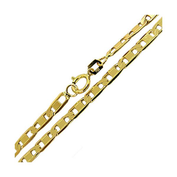 Cordão Piastrine de Ouro 18k 50cm 10,5g