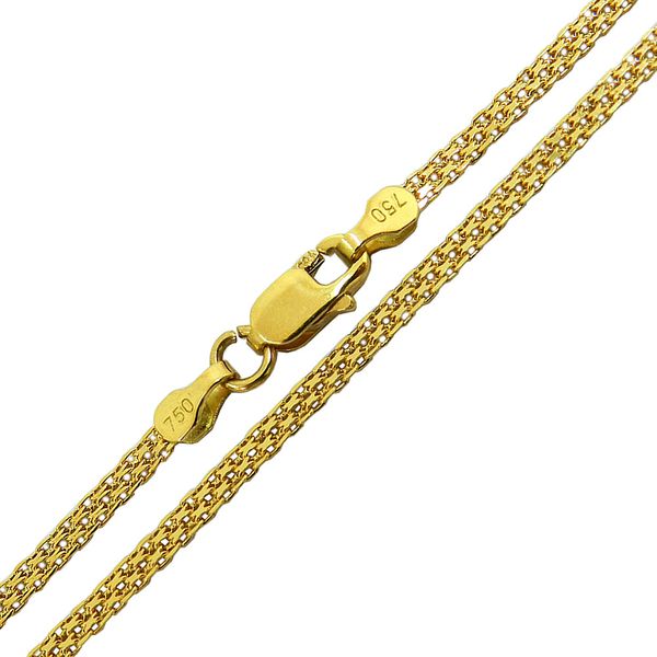 Corrente de ouro 18k Malha Esteira com 70cm 6.8g