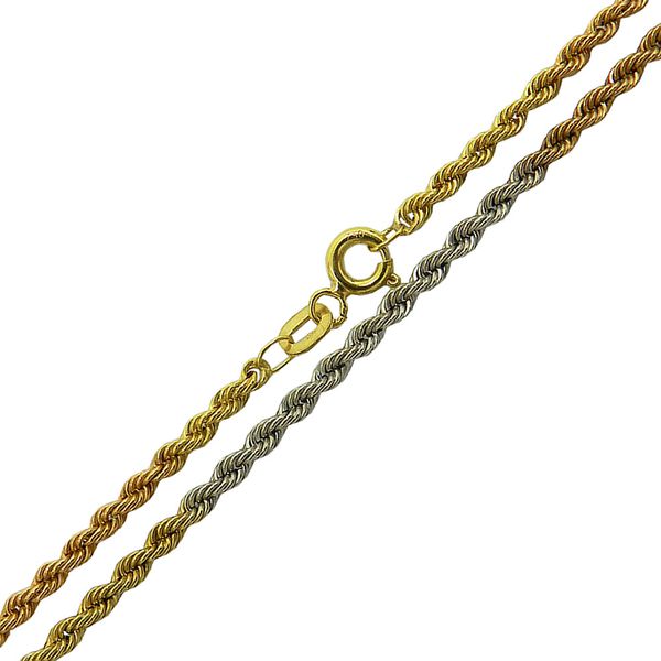 Corrente em Ouro 18K Tricolor modelo Carda com 2,1mm