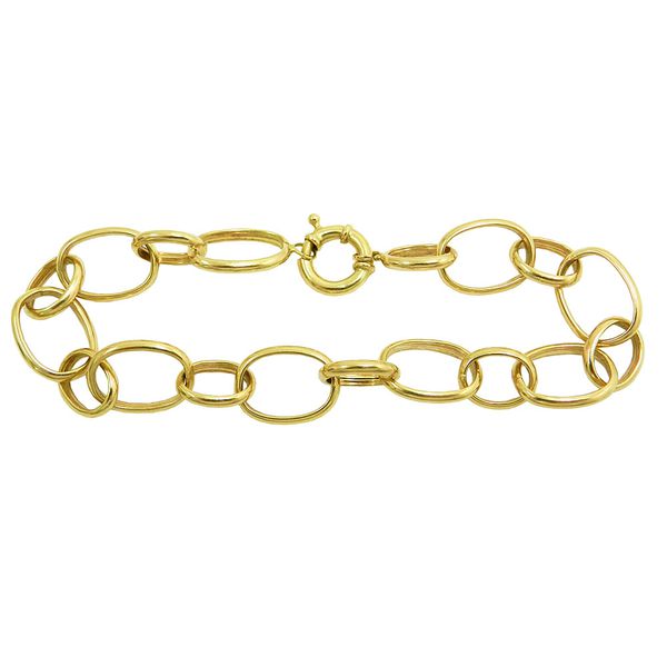 Pulseira em Ouro 18k Feminina Elos Entrelaçados