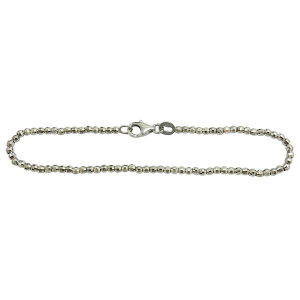 Pulseira Feminina de Bolinha em Ouro Branco 18K Unidade