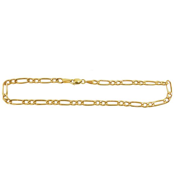 Pulseira em Ouro 18K 0,750 Modelo Fígaro 2x1 e 3mm