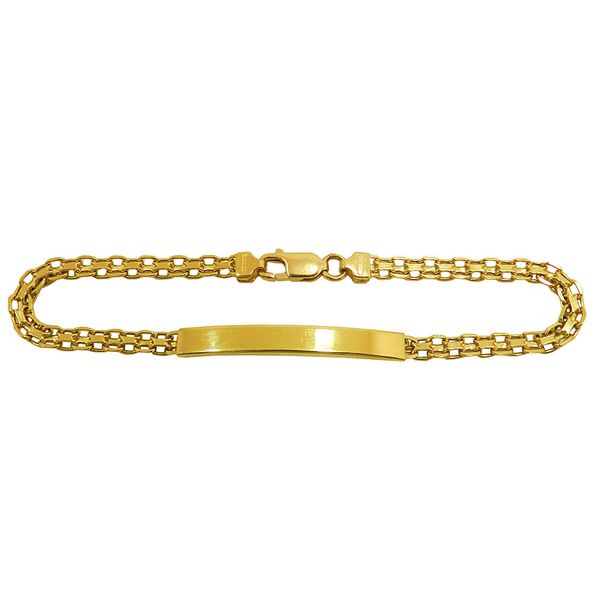 Pulseira de Chapa em Ouro 18K Maciça Design Italiano