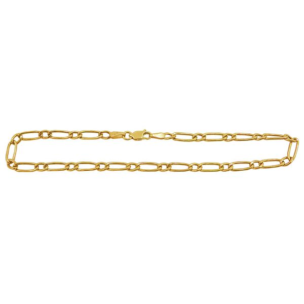 Pulseira em Ouro 18K 0,750 Fígaro 1x1 e 3mm