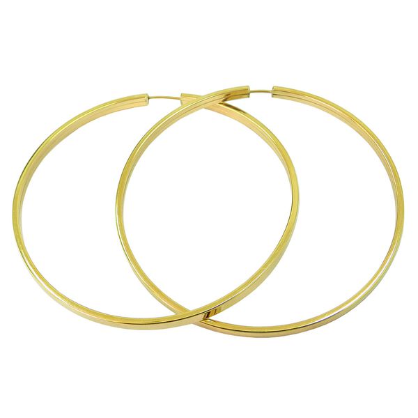 Argola em ouro 18k Grande 66.0mm e 8.1g