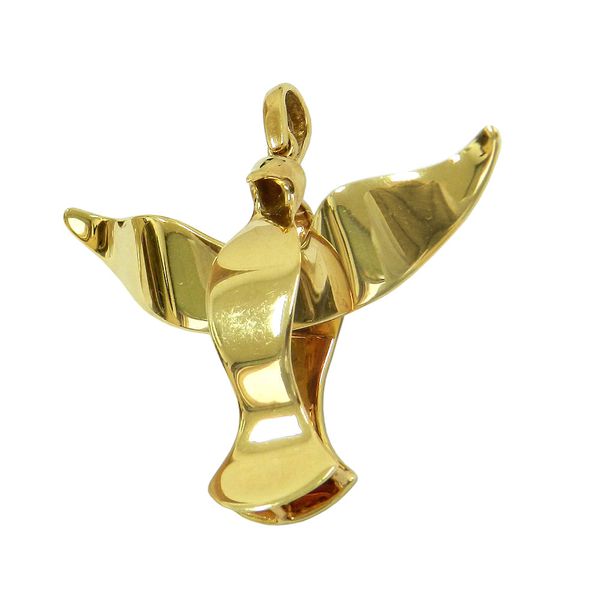  Pingente em ouro 18k Grande Pomba do Divino Espírito Santo