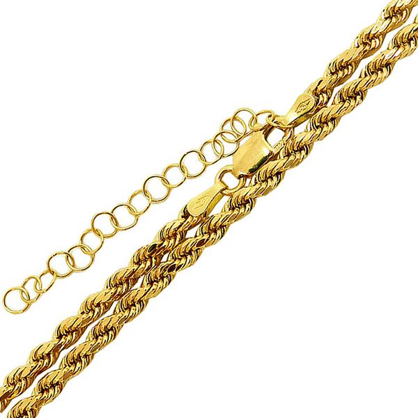 Corrente em Ouro 18k Feminina Corda 45cm 3.25mm