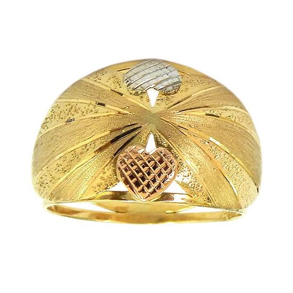 Anel Feminino em Ouro 18K de Coração 14.2x2.8mm