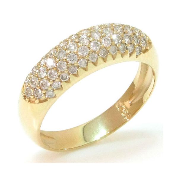Anel em Ouro 18k Pavê 81 pontos de Brilhantes