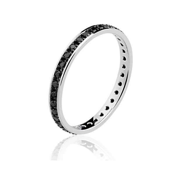 Aparador em Ouro Branco 18K com Brilhantes Negros