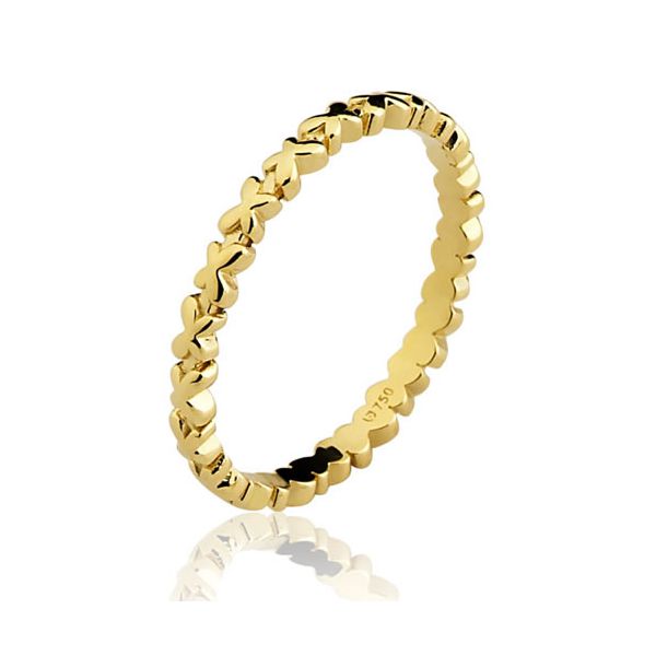 Anel Aparador de Borboletas em Ouro 18K
