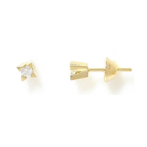 Brinco Solitário em Ouro 18K com Brilhantes de 9 pontos cada