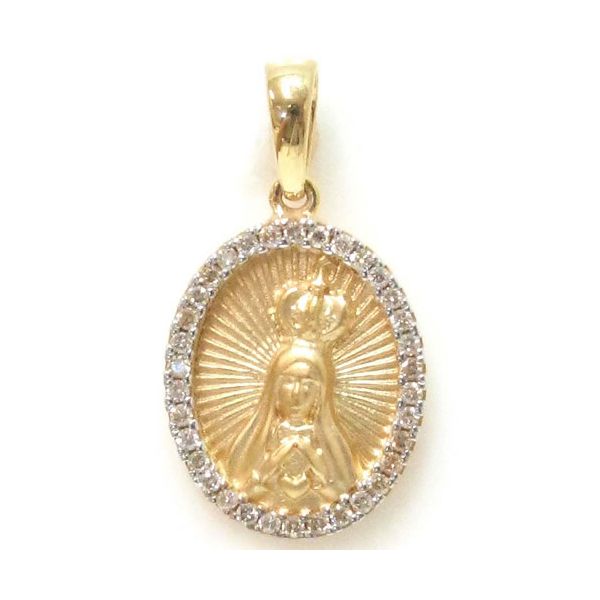 Pingente Nossa Senhora de Fatima com Brilhantes