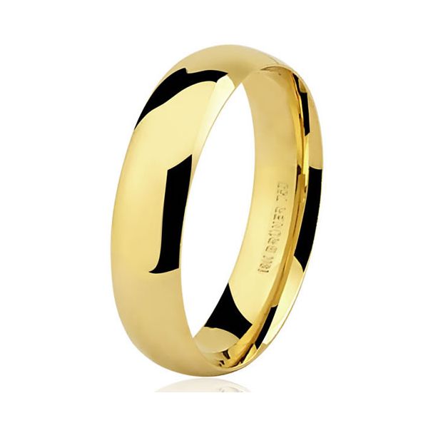 Aliança em Ouro 18k Tradicional Lisa com 9.8g e 4.5mm