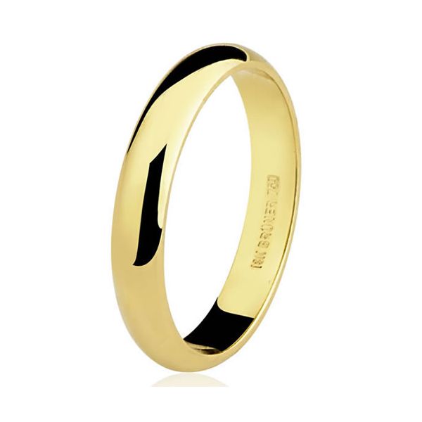 Aliança em Ouro 18k Tradicional Anatômica 12.0g 4.3mm