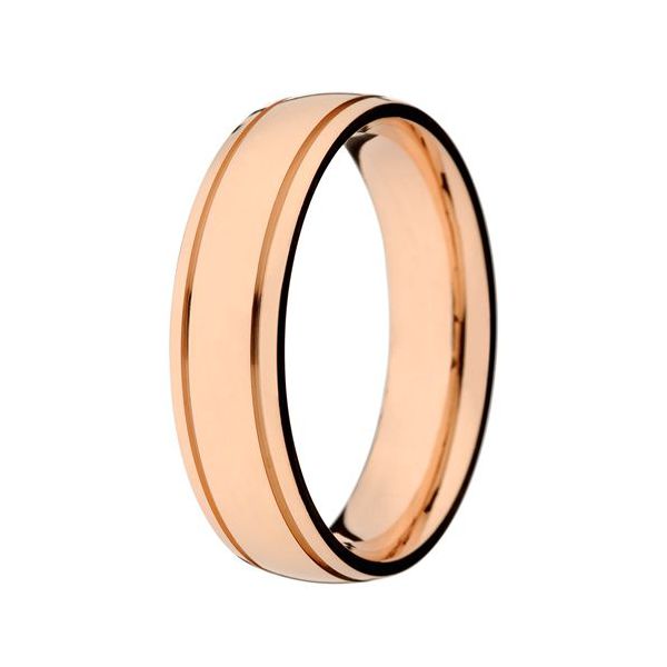 Alianças de Ouro Rose Anatômica Frisadas 18.6g 6.0mm