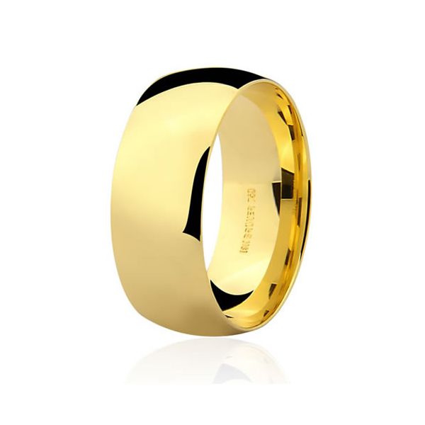 Aliança em Ouro 18k Abaulada Anatômica 16.0g e 8.0mm