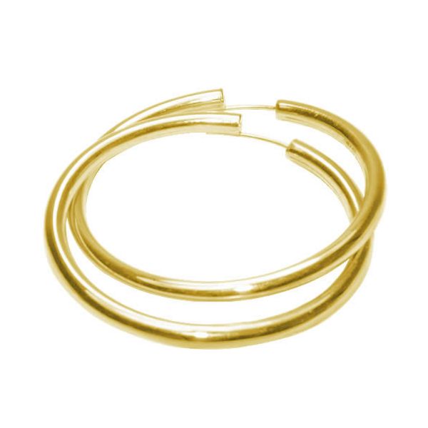 Par de Argolas Africanas em Ouro 18k