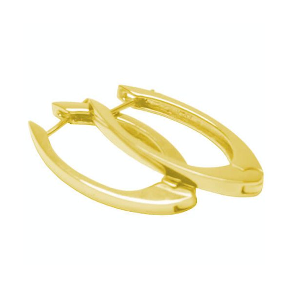 Par de Argolas em Ouro 18K Maciço Click 5.0g 27.0mm 
