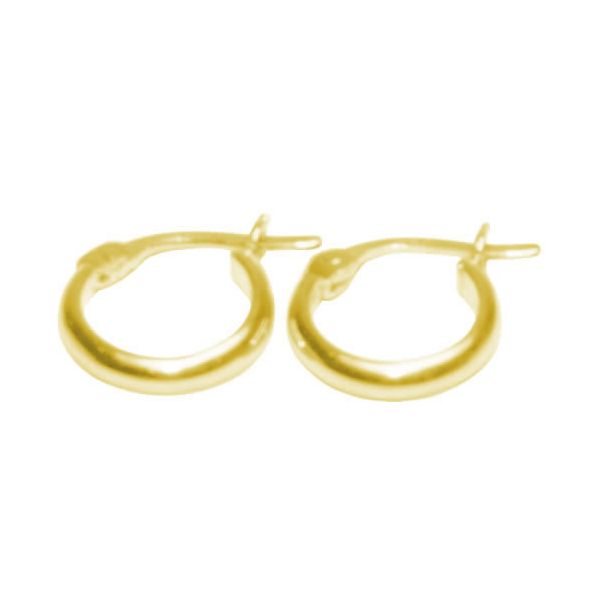 Argola em Ouro 18k com Trava 1.7g 10.0x1.5mm