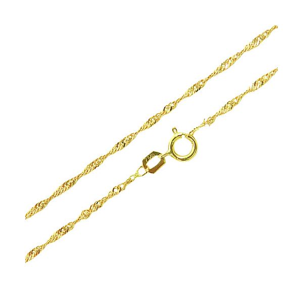 Corrente Singapura de Ouro 18k Feminina 1.0g 45cm