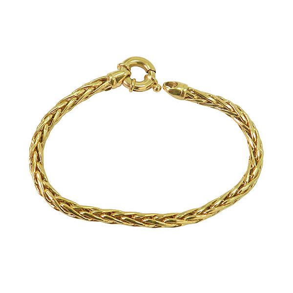 Pulseira de ouro 18k Feminina Palmeira 13,7g 7.0mm