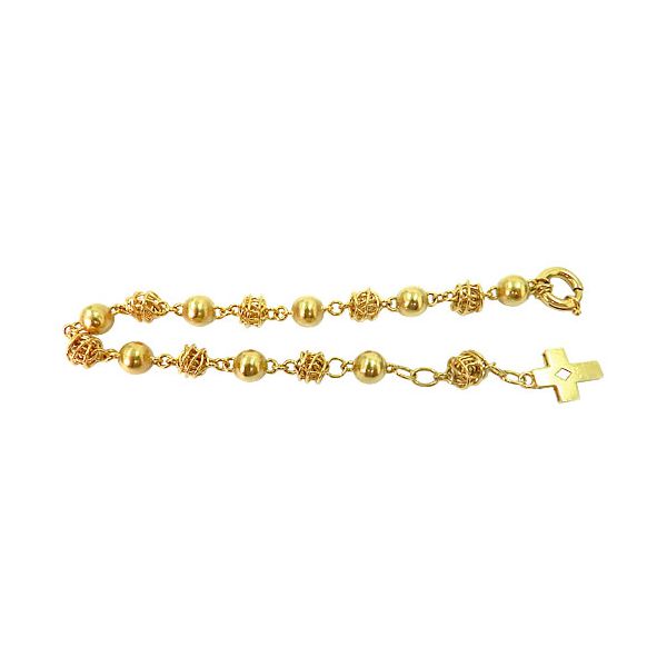 Pulseira em ouro feminina Rosário