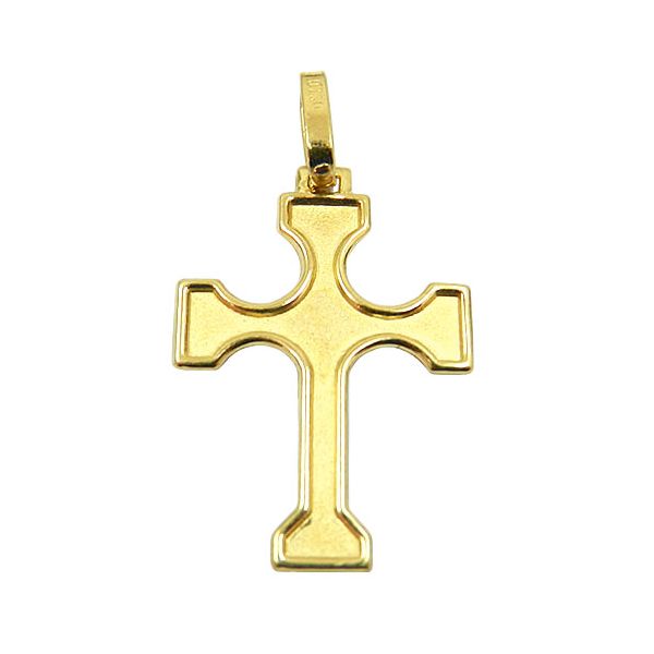 Cruz de Ouro 18k Modelo Colonial com 29.0mm 0,9g
