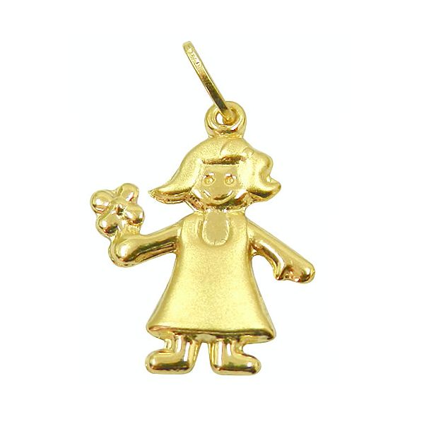 Pingente Menina em ouro