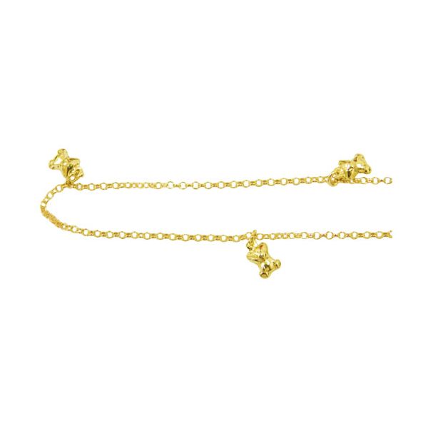 Tornozeleira de Ouro com Ursinhos