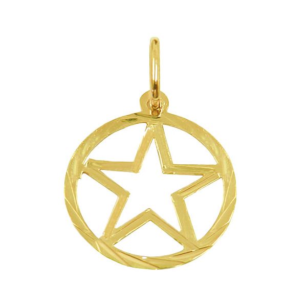 Pingente Estrela Salomão Ouro Amarelo