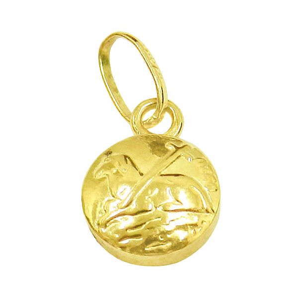 Pingente Agnus Dei em Ouro Amarelo