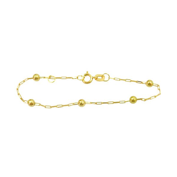 Pulseira de bolinha em ouro 18K Baby